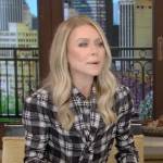 Kelly’s plaid shirt on Live with Kelly and Mark