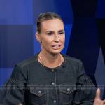 Keltie’s ruffle sleeve denim jacket on E! News