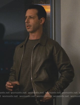 Kendall's brown leather jacket on Succession