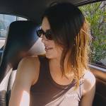 Kendall’s black embroidered tank on The Kardashians