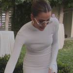 Khloe’s white mesh mini dress on The Kardashians