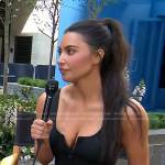 Kim Kardashian’s black zip front sleeveless top on Today