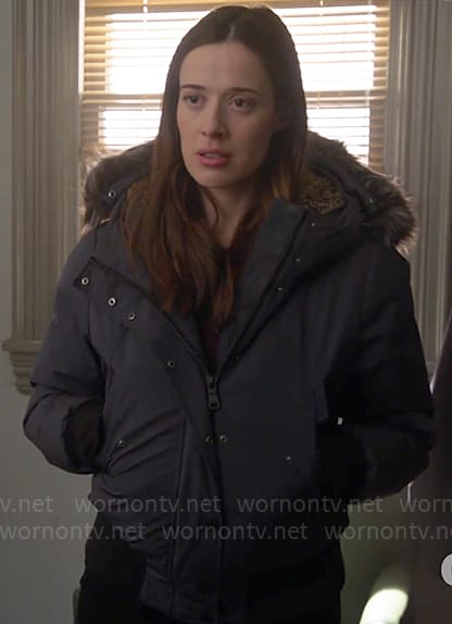 Kim’s blue padded jacket on Chicago PD