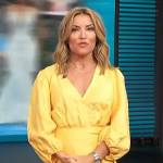 Kit’s yellow wrap dress on Access Hollywood