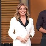 Kit’s white double breasted blazer dress on Access Hollywood