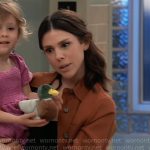 Kristina’s rust brown jacket on General Hospital