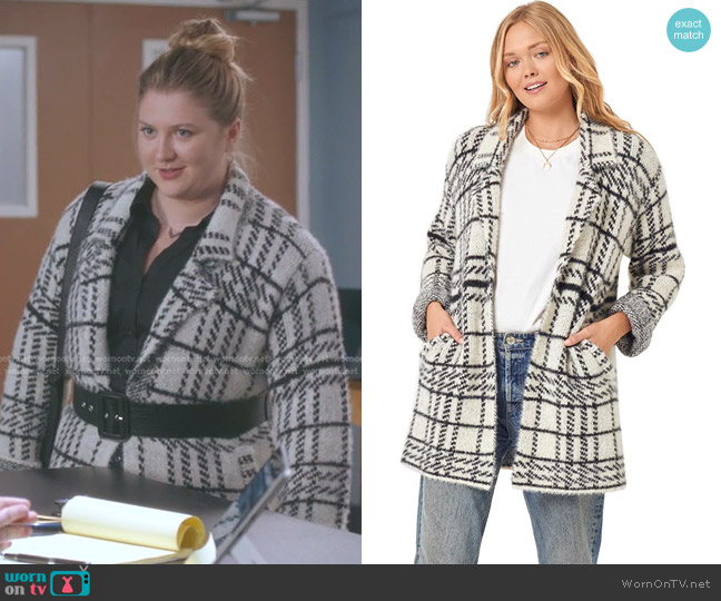 L*Space Stirling Sweater Coat worn by Taryn Helm (Jaicy Elliot) on Greys Anatomy