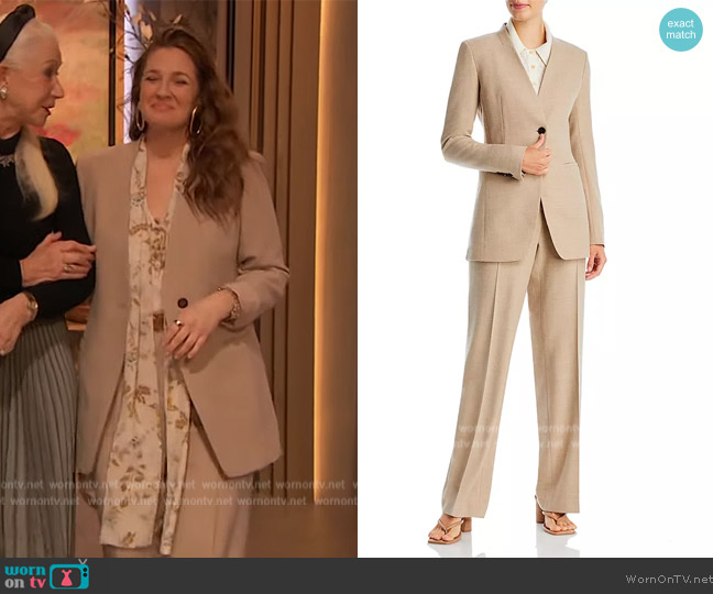 Lafayette 148 Single Button Blazer worn by Drew Barrymore on The Drew Barrymore Show