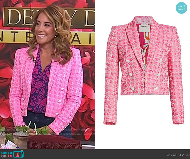 L'Agence Inez Tweed Blazer worn by Barbara Majeski on Today