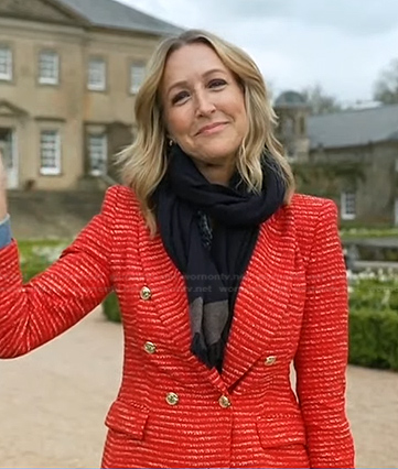 Lara’s red tweed blazer on Good Morning America