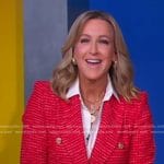 Lara’s red tweed blazer on Good Morning America