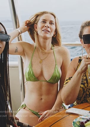 Leah's green metallic bikini on The Real Housewives Ultimate Girls Trip