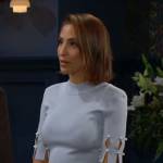 Lily’s light blue pearl detail dress on The Young and the Restless