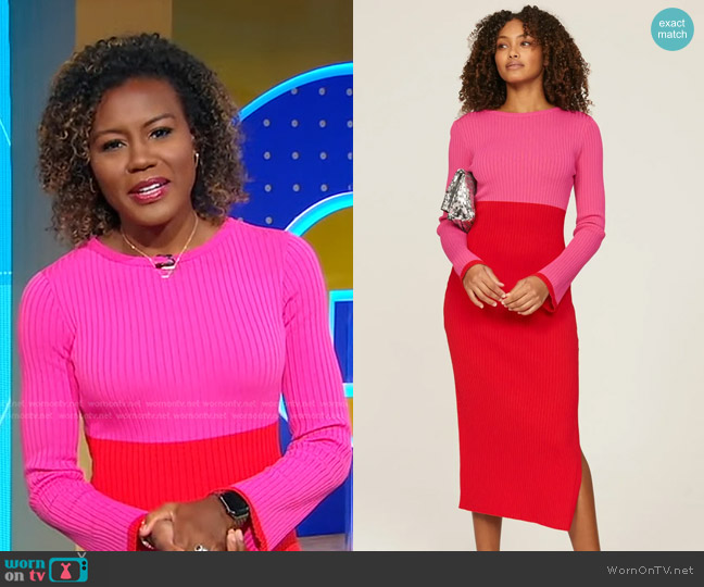 Line + Dot Frankie Dress worn by Janai Norman on Good Morning America