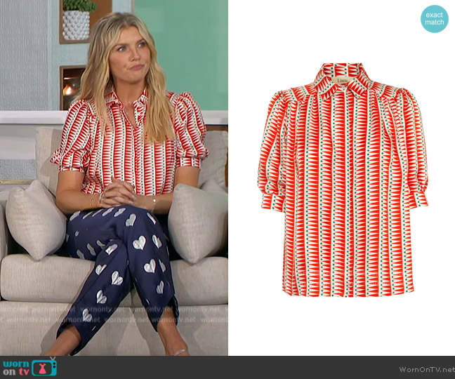 Lisou Betty Shirt worn by Amanda Kloots on The Talk