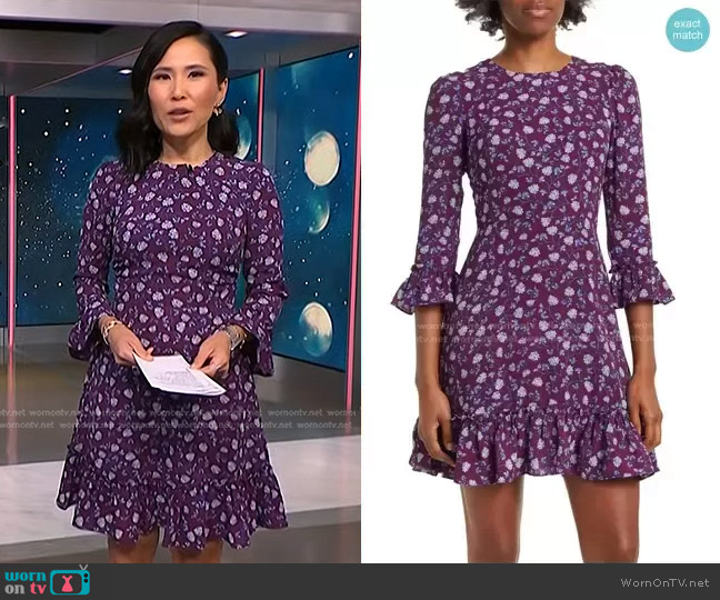 Eliza J Jewel Neck A-Line Dress worn by Vicky Nguyen on NBC News Daily