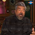 George Lopez’s black plaid shirt on E! News