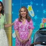 Lori’s pink printed dress on Good Morning America