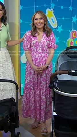 Lori's pink printed dress on Good Morning America