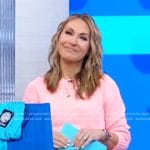 Lori’s pink crewneck knit sweater on Good Morning America