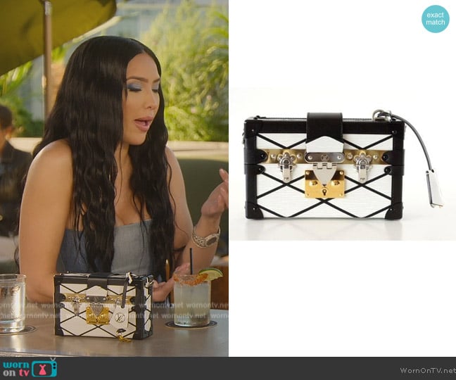 Loui Vuitton Malle Epi Trunk Bag worn by Bre Tiesi on Selling Sunset