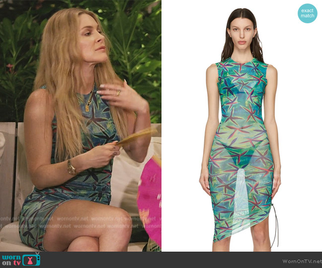 Louisa Ballou Green & Blue Heatwave Dress worn by  on The Real Housewives Ultimate Girls Trip