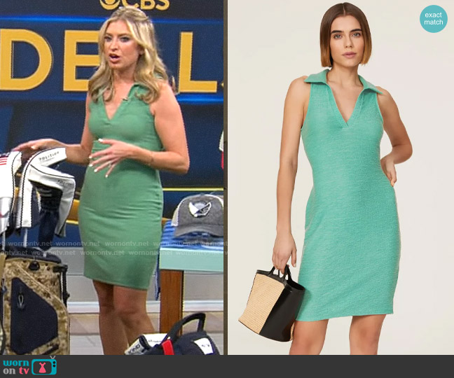 Louna Collared Ribbed Dress worn by Ashley Bellman on CBS Mornings