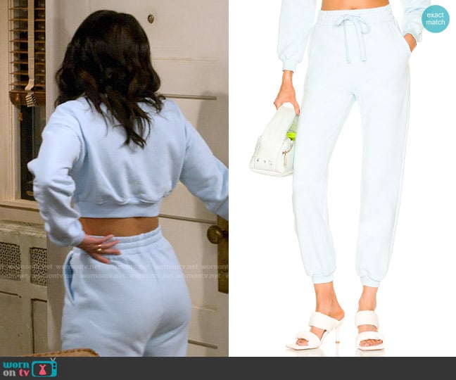 Lovers + Friends Sadie Pant in Sky Blue worn by Valentina (Francia Raisa) on How I Met Your Father