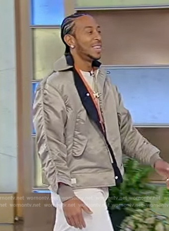 Ludacris's satin bomber jacket on Tamron Hall Show