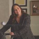 Maddie’s black plaid blazer on 9-1-1