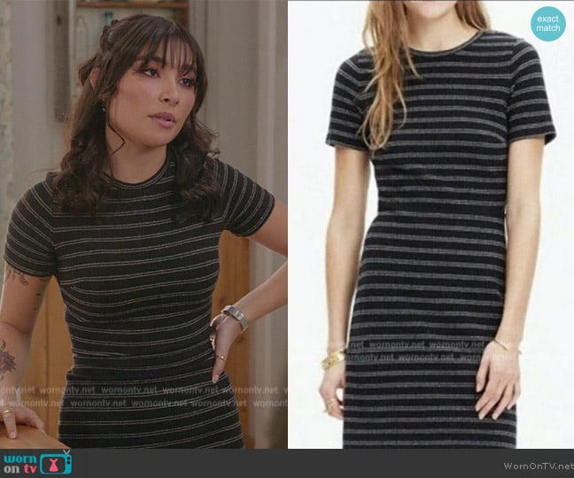 Madewell Striped Dress worn by Miya Horcher (Miya Horcher) on All American