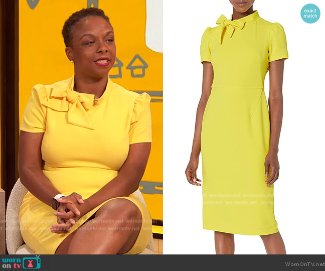WornOnTV: Delana Wardlaw’s yellow bow embellished dress on The Drew ...