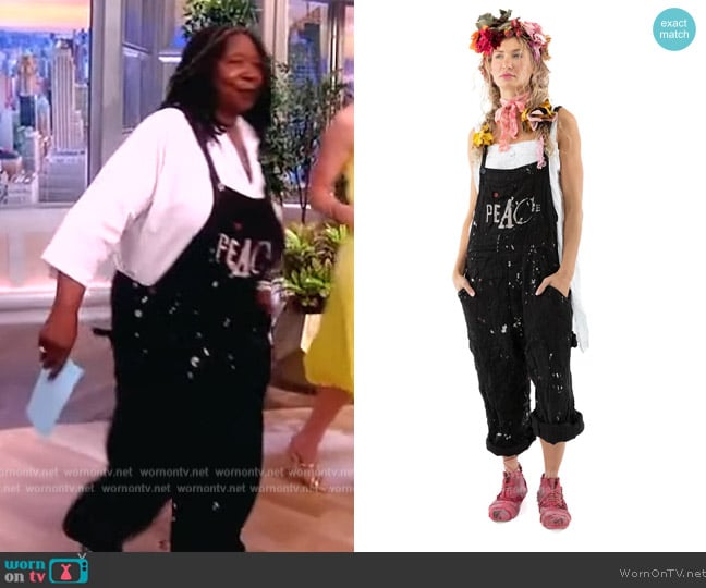 Magnolia Pearl Peace Painters Overalls worn by Whoopi Goldberg on The View