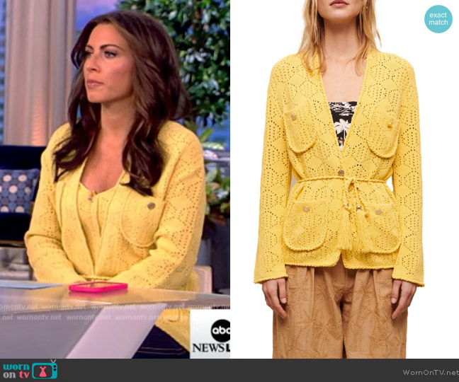 Maje Knit Cardigan worn by Alyssa Farah Griffin on The View