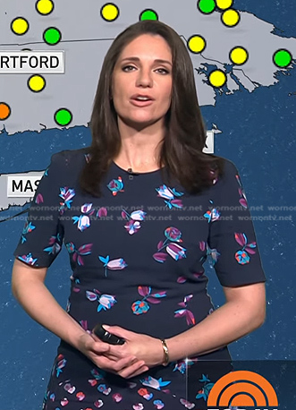 WornOnTV: Maria’s navy floral dress on Today | Maria Larosa | Clothes ...