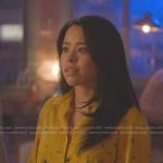 Mariana’s yellow printed pajamas on Good Trouble