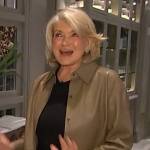 Martha Stewart’s leather shirt on Access Hollywood