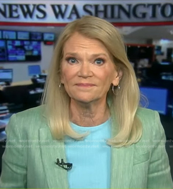 Martha’s green striped blazer on Good Morning America