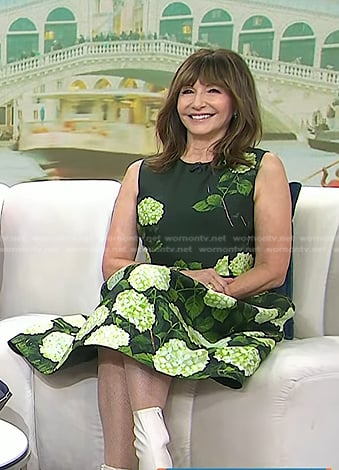 Mary Steenburgen’s green floral dress on Today