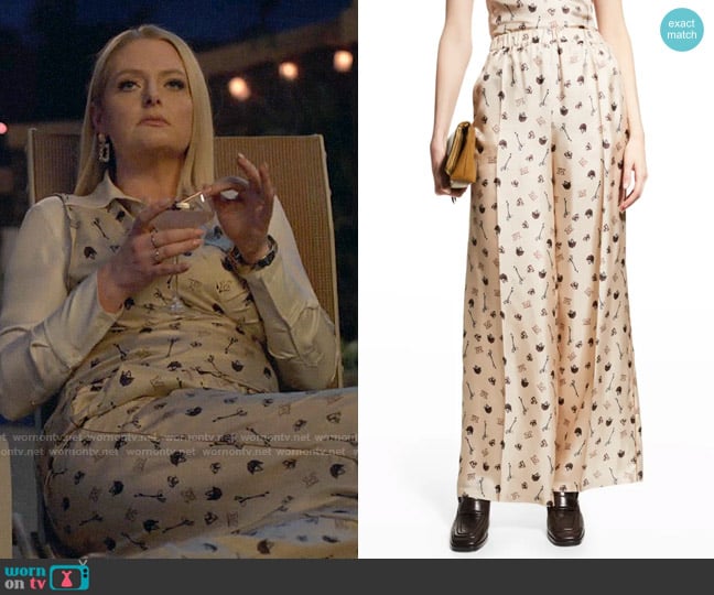 Max Mara Nebbia Pants worn by Lexi (Lauren Ash) on Not Dead Yet