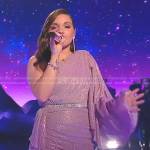 Megan Danielle’s metallic one-shoulder dress on American Idol