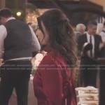 Amelia’s red tie-back dress on Greys Anatomy