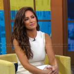 Minka Kelly’s white crochet hem dress on Good Morning America