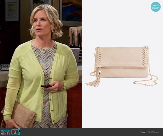 Moda Luxe Palermo Clutch worn by Kayla Brady (Mary Beth Evans) on Days of our Lives