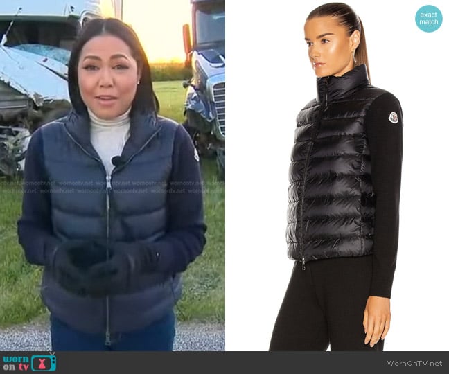 Moncler Cardigan Tricot Jacket worn by Stephanie Ramos on Good Morning America