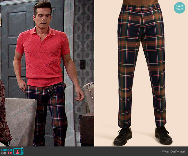 Mr Turk Clyde Slim Trouser worn by Leo Stark (Greg Rikaart) on Days of our Lives