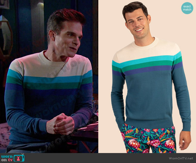 Mr Turk Romeo Crewneck Sweater worn by Leo Stark (Greg Rikaart) on Days of our Lives