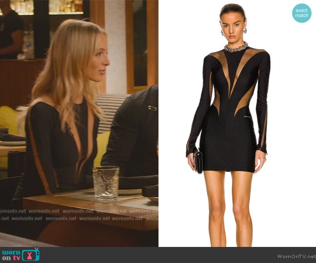 Mugler Body Shaping Mini Dress worn by Marie-Lou Nuerk on Selling Sunset