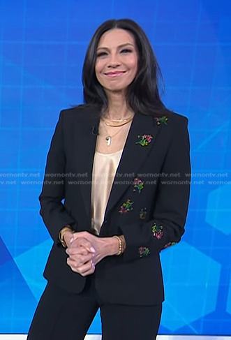 Dr. Natalie Azar's black embellished blazer on Today