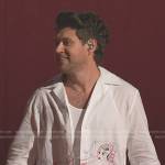 Niall Horan’s white embroidered shirt on The Voice